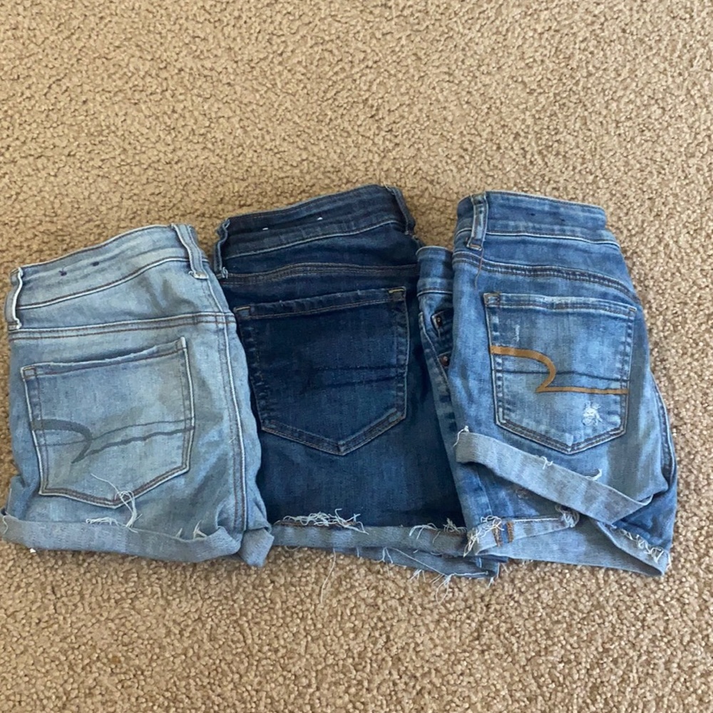 American Eagle Denim Shorts, 3 pairs, Size 4
